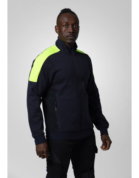 2128 Bluză 1/2 Zip Pulover de lucru Heavy Doubleface cu fermoar 1/4