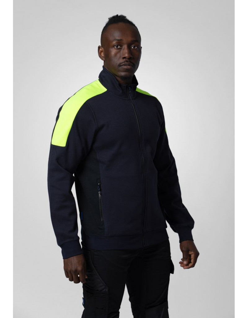 2128 Bluză 1/2 Zip Pulover de lucru Heavy Doubleface cu fermoar 1/4