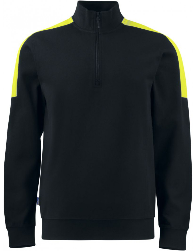 2128 Bluză 1/2 Zip Pulover de lucru Heavy Doubleface cu fermoar 1/4