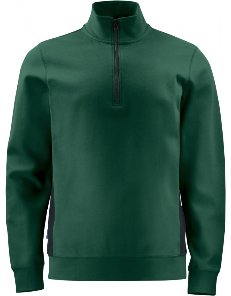 2128 Bluză 1/2 Zip Pulover de lucru Heavy Doubleface cu fermoar 1/4