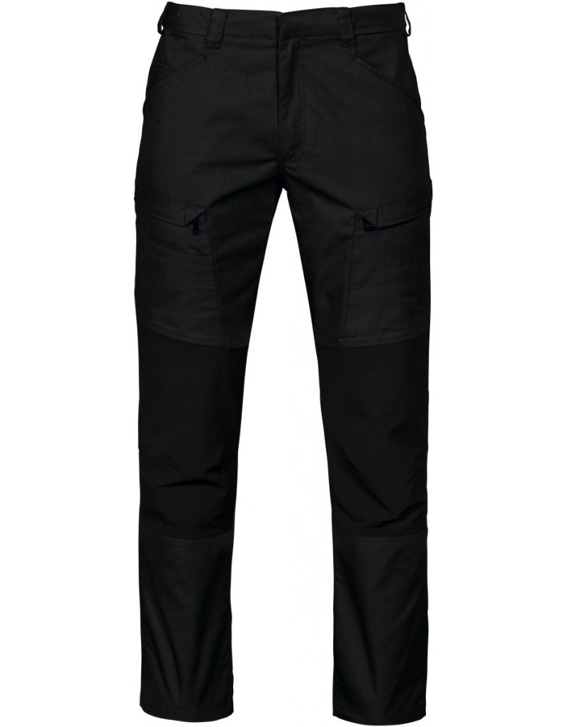 Pantaloni elastici 2520 (mărimi 44-60) Pantaloni de lucru elastici pentru bărbați, cu elemente în culori contrastante
