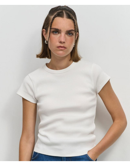 Tricou cu nervuri pentru femei