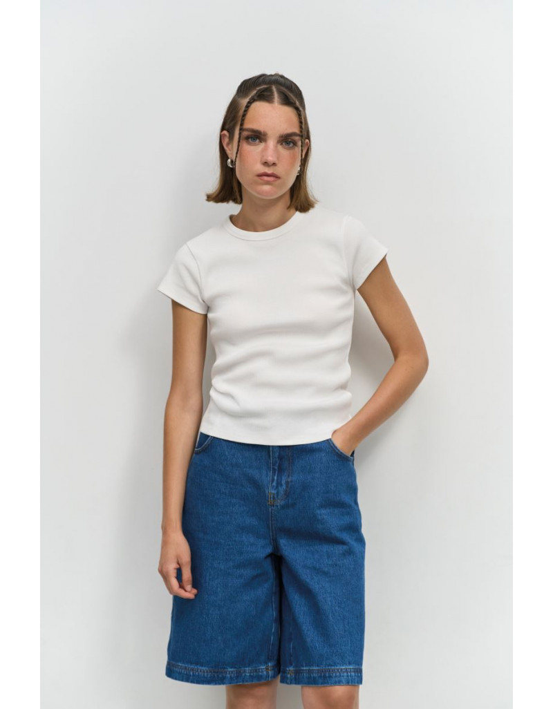 Tricou cu nervuri pentru femei