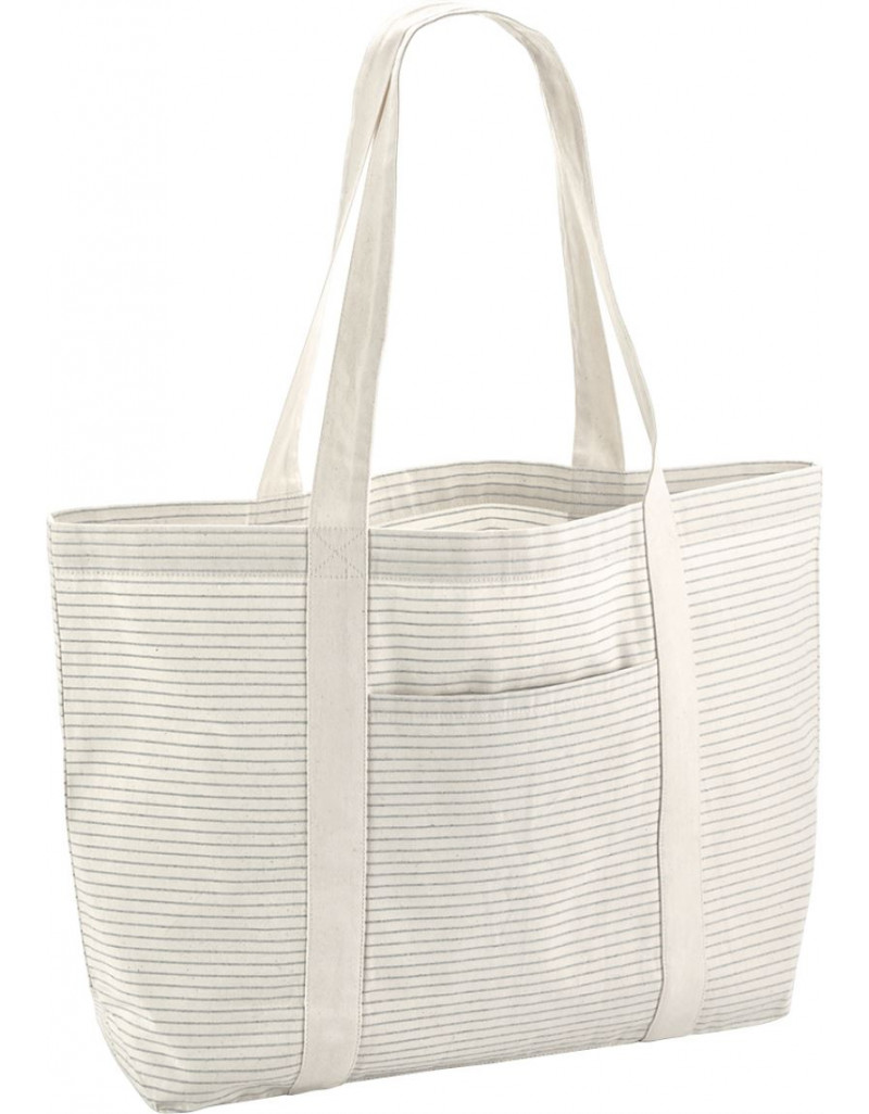 W 255 Bumbac Organic Shopper cu dungi