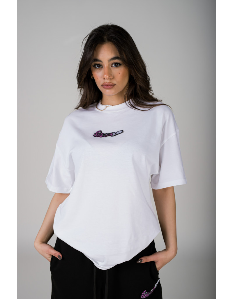 Tricou Alb 'Cube Swoosh'