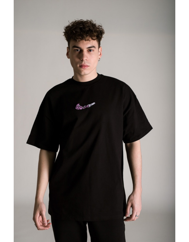 Tricou Negru 'Cube Swoosh'