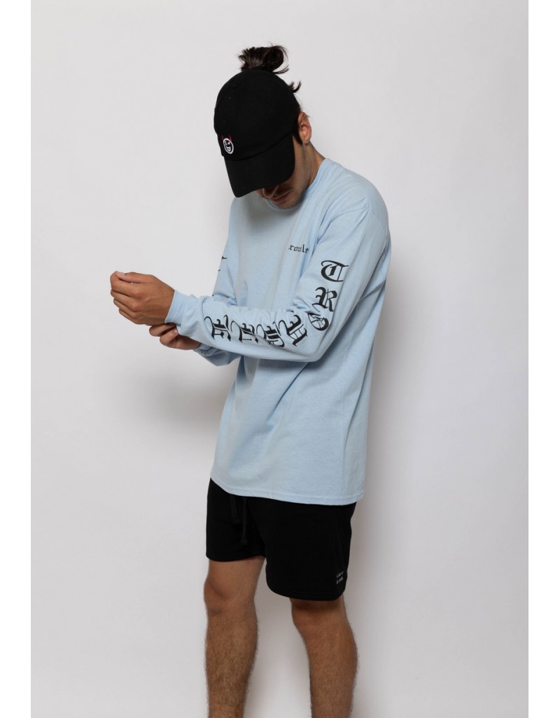 'Trouble' Blue Long Sleeve 'Trouble' Blue Long Sleeve