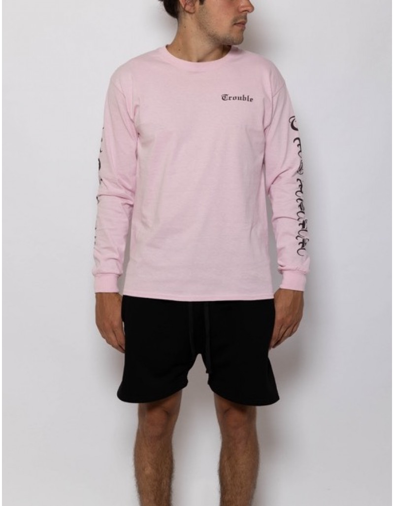 'Trouble' Long Sleeve Pink