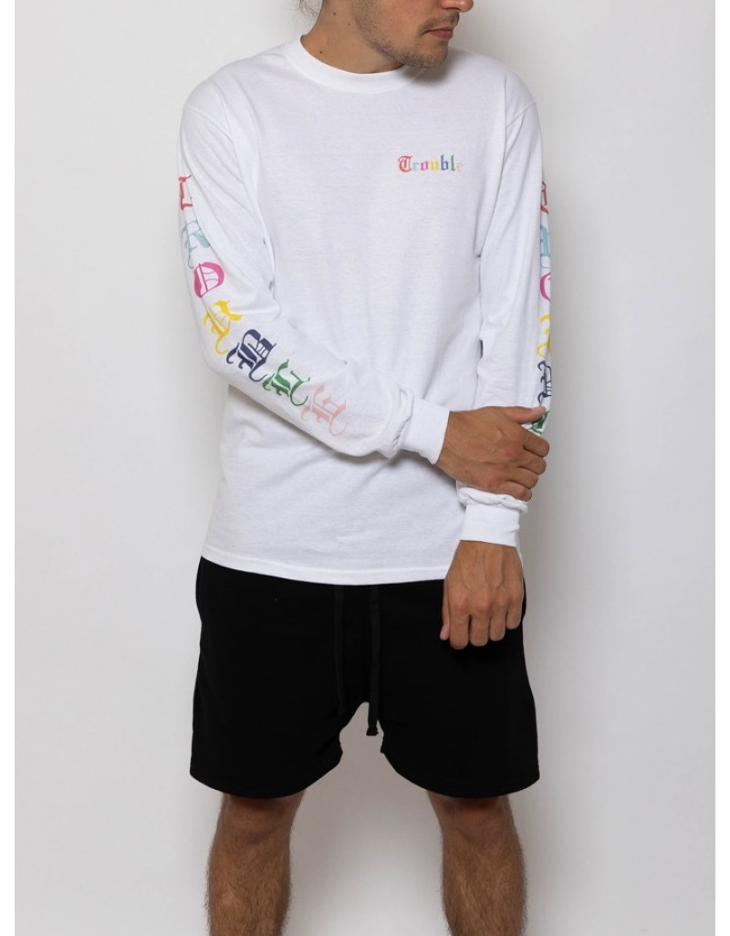 'Trouble' Long Sleeve White 'Trouble' Long Sleeve White